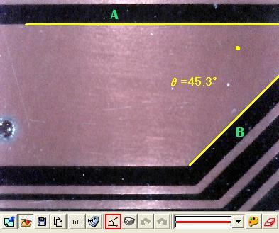 (9) 4 Points Angle: Use to measure an angle but only see 2 unparallel lines shown on the object. See Fig.