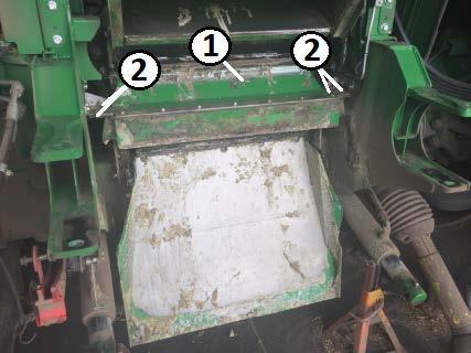 Install Chute At the base machine, reinstall the chute in front of the Blower or KP. Install two side bolts to remove the chute. See Figure 44.