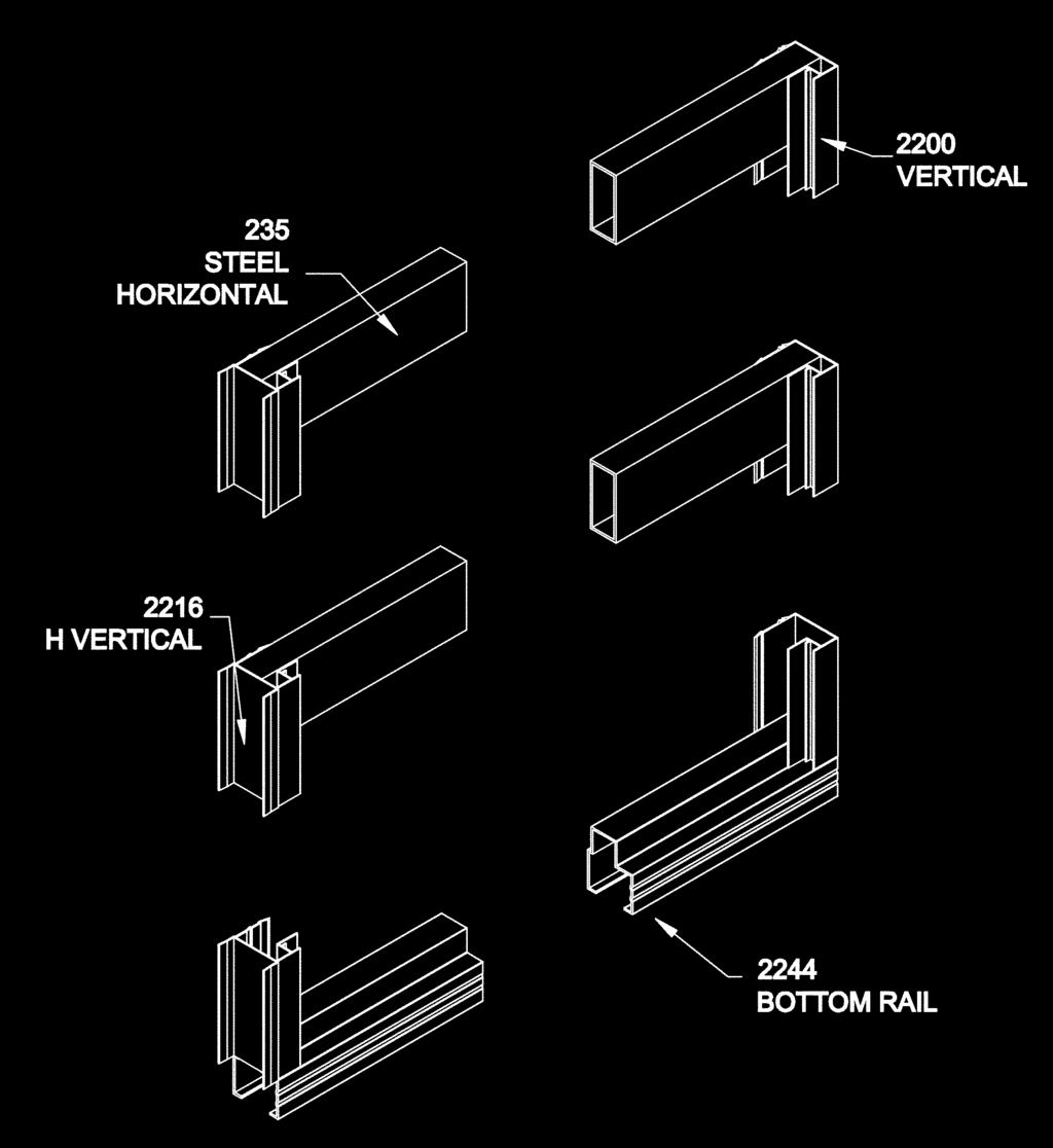 1 ½" Sliding Door Installation Overview (contact MWI Components for full installation guide) 1. Single leaf sliding doors require (2) vertical rails. Split sliders require (3) vertical & (1) H rail.