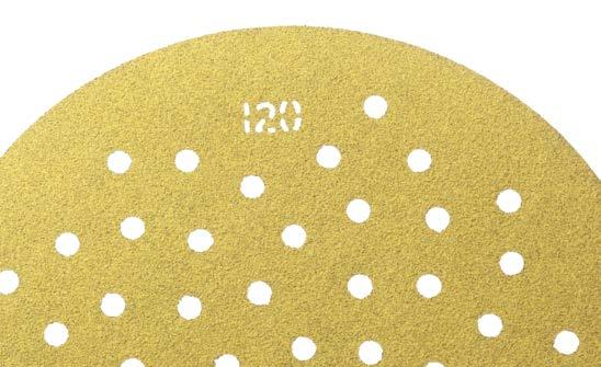 attachment of the abrasive disc to the backing pad, since the holes in the disc do not have to be matched up with the holes in the pad.