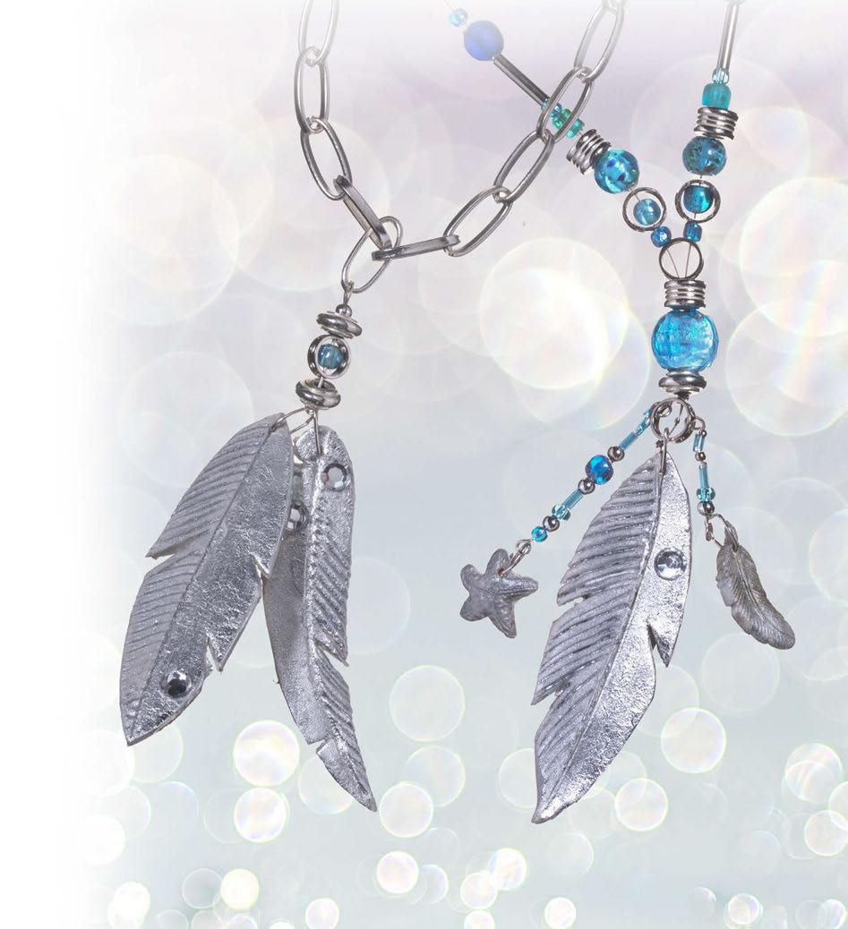 Alternatives This attractive feather jewellery in gold or silver makes a lovely alternative.