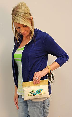 Eye-catching and personal, an embroidered wristlet lets you carry your essentials in style!