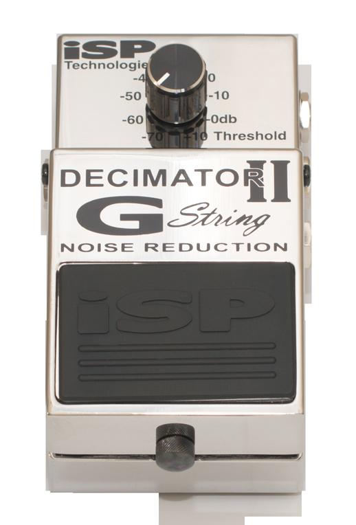 PEDALS DECIMATOR II DECIMATOR II G-STRING DECIMATOR II The Decimator II now includes a LINK IN and LINK OUT which allows two pedals to be linked via a common 1/8 inch Tip/Sleeve or Tip/ Ring/Sleeve
