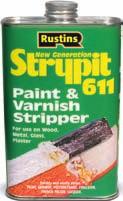 Wood Preparation STRYPIT PAINT & VARNISH STRIPPER A powerful paint remover for all paints, enamels, cellulose, stoved enamels, emulsion paints, synthetic finishes, polyurethanes, french polishes and