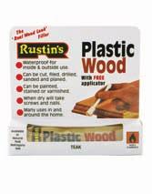 Rinse off with water or white spirit., 2.5L, 5L, 25L WOOD FILLER A thick paste which can be thinned with water. Excellent for filling holes or cracks in wood, as it does not shrink on drying.