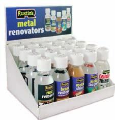 Renovators - for metal RUST REMOVER Removes surface rust from mild steel and iron products. Ideal for use on garden gates, bicycles, cars and all metal objects around the home.