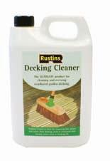 Sizes: 500ml, 1L DECKING OIL A hard-wearing, clear, water-resistant oil that retains the colour of the decking.