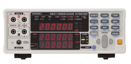 broad resistance range, Model 3541 also provides functions for temperature correction, comparator and data I/O.