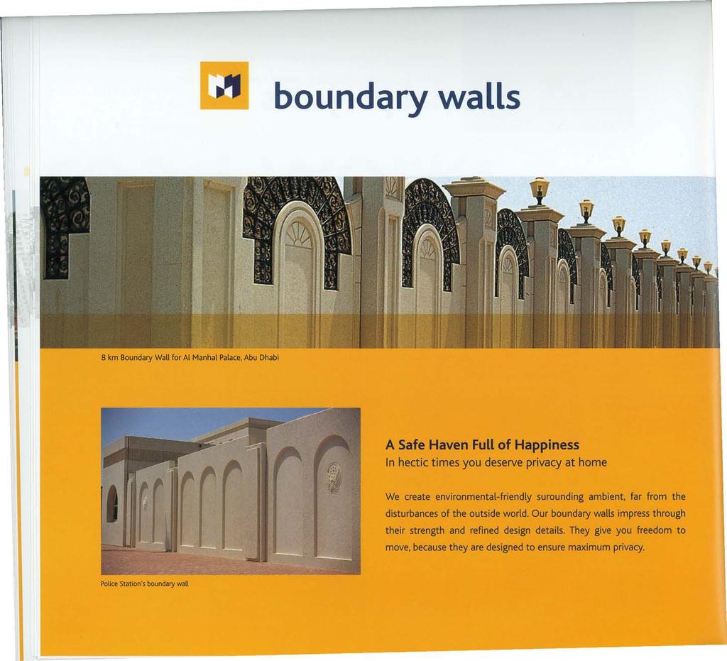 boundary walls 8km Boundary Wall for AI Mannal Palace.