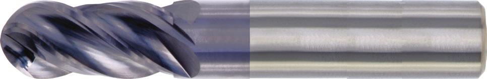 VARIABLE INDEX END MILLS FOR FERROUS MATERIALS Series CEM-V-4R (continued) cutting diameter shank length overall no.
