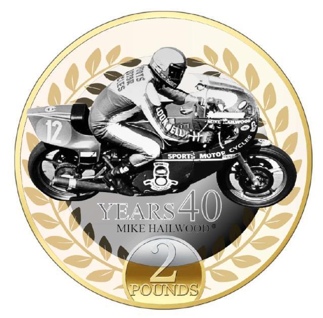 Artile 6 Curreny (Tourist Trophy) ( 2 Coins) Order 2018 Figure 3 Coin Two - The 40th Anniversary of Mike Hailwood s return to the TT Raes in 1978 6 Weight, omposition, dimensions and amount of