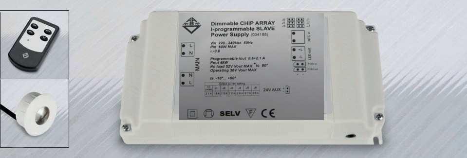ALED-DIM CCM Alimentatori LED dimmerabili / Dimmable LED power supplies ALED-DIM A CHIP ARRAY I-programmable Cod. 034187 Cod.