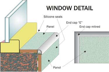 Wet areas a) In wet areas, multipanel can be chamfered or set in a capping section, and sealed to the floor finish. (see figures i. & J.) 8.