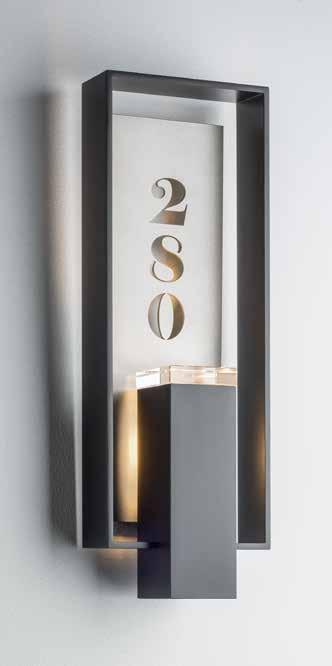 5" h x 7" w x 4" d ADA A15 wet location bulb, 60 W max shown: coastal black finish with burnished steel accent plate these sconces can be used singularly or in a