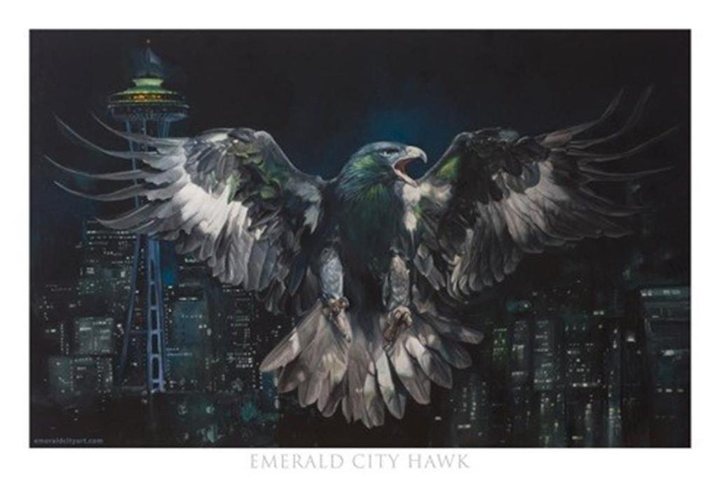 Chris Hopkins Emerald City Hawk Print,