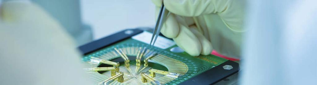 Advanced Microelectronics & Substrates Exacting requirements a customized solution One of the central requirements for the implant is a filigree thin film substrate appropriate for medical use.
