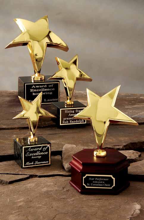 Star Awards 3834.39 Stars Stars 3832.9 3834.29 3834.19 3833.9 Item Size Imprint Weight 1 2 12 25+ 24K Gold Constellation Award Gold-plated award & black marble base 3832.