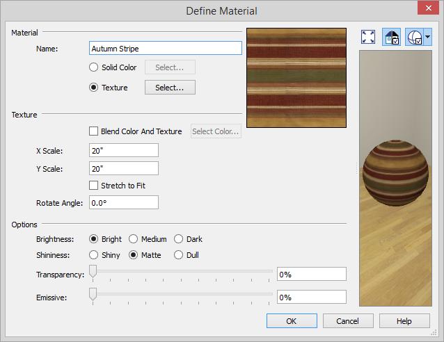 Home Designer Architectural 2017 User s Guide 5. Select an image file and click the Open button to return to the Define Material dialog. 6.