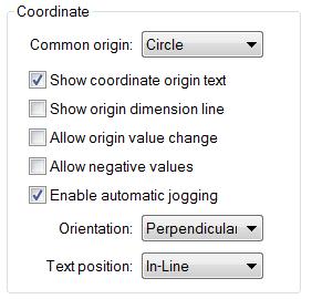 Coordinate Dimensions Improved Placement Workflow Dimension style and Properties Lines and Coordinate Tab Place Origin Dimension Single Click Geometry For