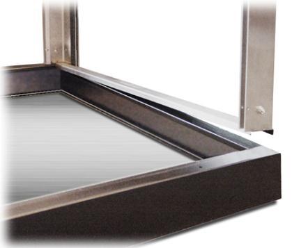 Step 2 Place base of assembled front panel on rectangular perimeter enclosure frame s front surface or bench top base plate as appropriate.