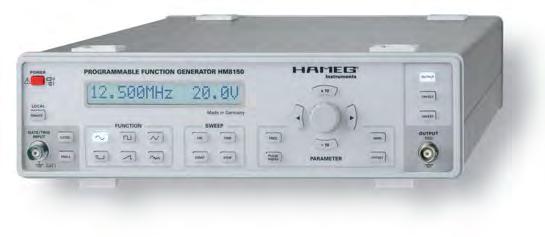 Besides the basic functions the HM8131-2 additionally offers white and pink noise, FSK and PSK modulation.