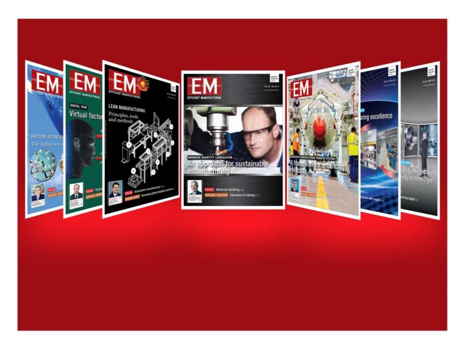 MEDIA-KIT 2016 The leading trade magazine in India on Efficient Manufacturing Offers a 3-dimensional perspective on Technology,