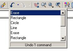 UNDO and REDO The UNDO command allows you to undo previous commands. For example, if you erase an object by mistake, you can UNDO the previous erase command and the object will reappear.