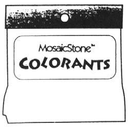 Flashcrete & Colorant Mosaic Stone Colorant is a highly concentrated pigment specially designed for use with Flashcrete.