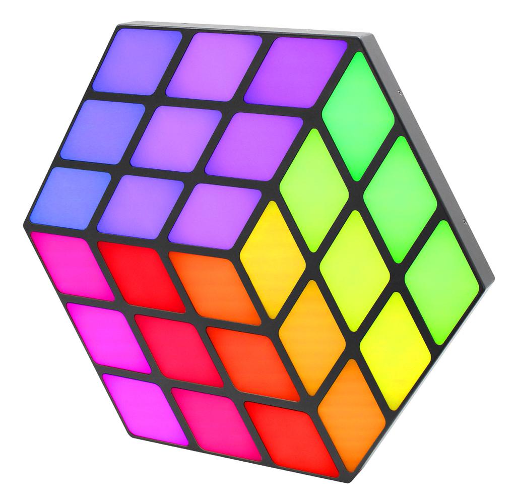 Product overview & technical specifications Rubix RGB 3D Panel Utilising RGB SMD 5050 LEDs combined with retro styling the Rubix offers a fresh approach to on-stage eye candy effects.