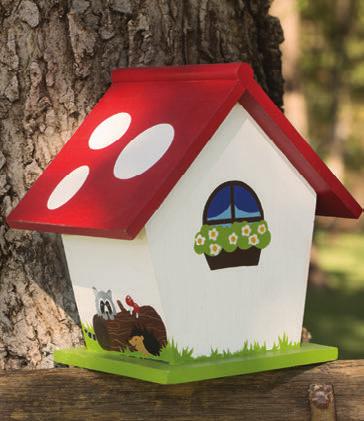 » CALL ME QUAINT Try this nestled-in-a-field villa for your patio or birdbath garden.