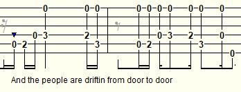 The alternate picking pattern on the bass strings must be played