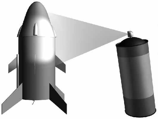 E. Paint the entire rocket with Foam Safe Gloss White. Follow instructions on the spray can for best results. F. After the paint has dried, remove the Capsule Assembly by gently twisting and pulling it out or it might remain stuck.