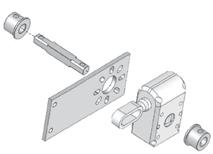 ATTENTION: Use the screws that shipped with the 103544 mounting plate to secure the gearbox to the PGBRKATS01 mounting plate. Do not use the 103544 plate.