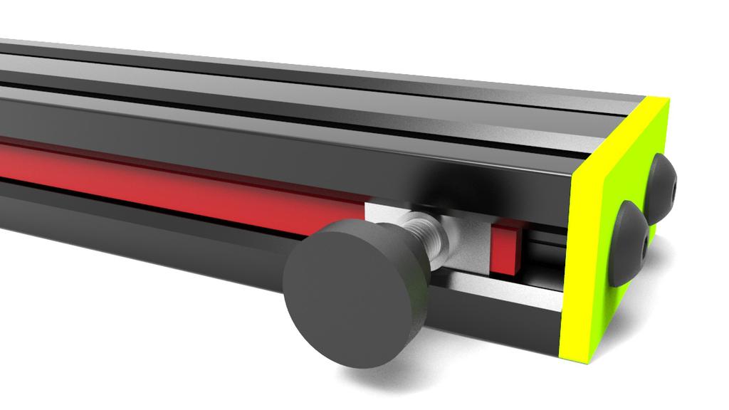 Pick up the tip of the Belt on the opposite side and slide it behind the other T-Nut, which should be placed near the end of the rail.