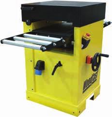 5kW / 2hp, 240V motor 800 x 620mm work table 600mm ripping capacity Aluminium extrusion rip fence 100mm & 30mm dust extraction outlets Large 407 x 225mm capacity Enclosed sides around cutter
