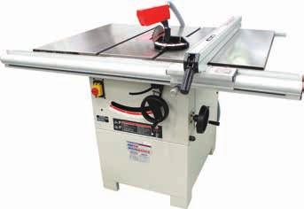stop button Spring loaded blade guard Adjustable in & out feed tables Quick action lever enables height adjustment for infeed table Includes sturdy wide foot print stand & Ø100mm dust chute PT-300