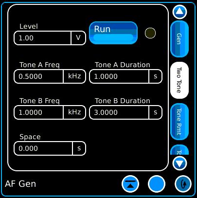 AF Generator Modes GEN1/GEN2 Combine up to two internal function generators with