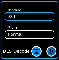 Receiver Menu Receiver Decode>DCS Decode The DCS Decode panel can