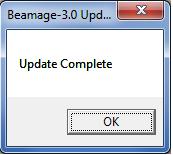 2) First, download the latest BeamProUpdater. 3) Connect the BeamPro 3.0 to your computer. If the BeamPro 3.0 is already connected, please disconnect and reconnect it. 4) Run the BeamPro 3.0 Updater.