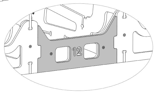 Move part 10 into position overlapping part 9 and secure with screw. (Make sure screw aligns with the hole in T-connector on part 4.