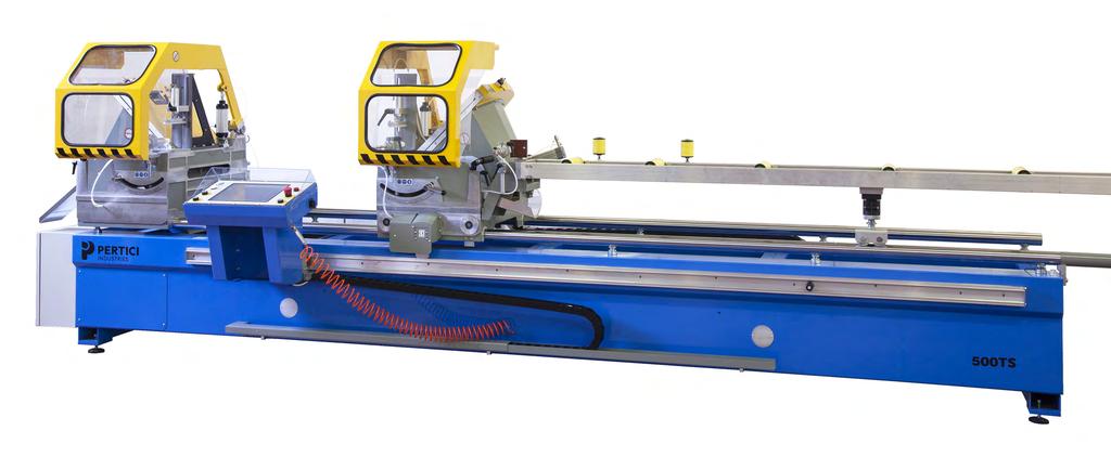 These three models of double head cutting machines are equipped with an automatic control unit, the movement of the moveable head is automatic.