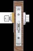 The deadbolt has a claw bolt that engages behind the strike plate to prevent the bolt being withdrawn while sliding the door. 175 50 28.
