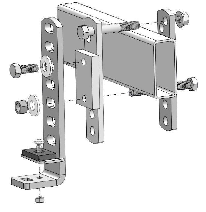 FRAME BRACKET ASSEMBLY FOR (66557) 250LB - 400LB (shown below.) Use Fig. 4 for 3 to 3-1/2 tall frames. M R U S O L T Fig.