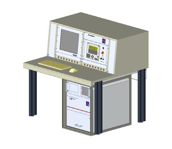 The control enables manual and simple automatic test procedures. The switches for standby, ON/OFF and other main functions are operated by fixed keys.