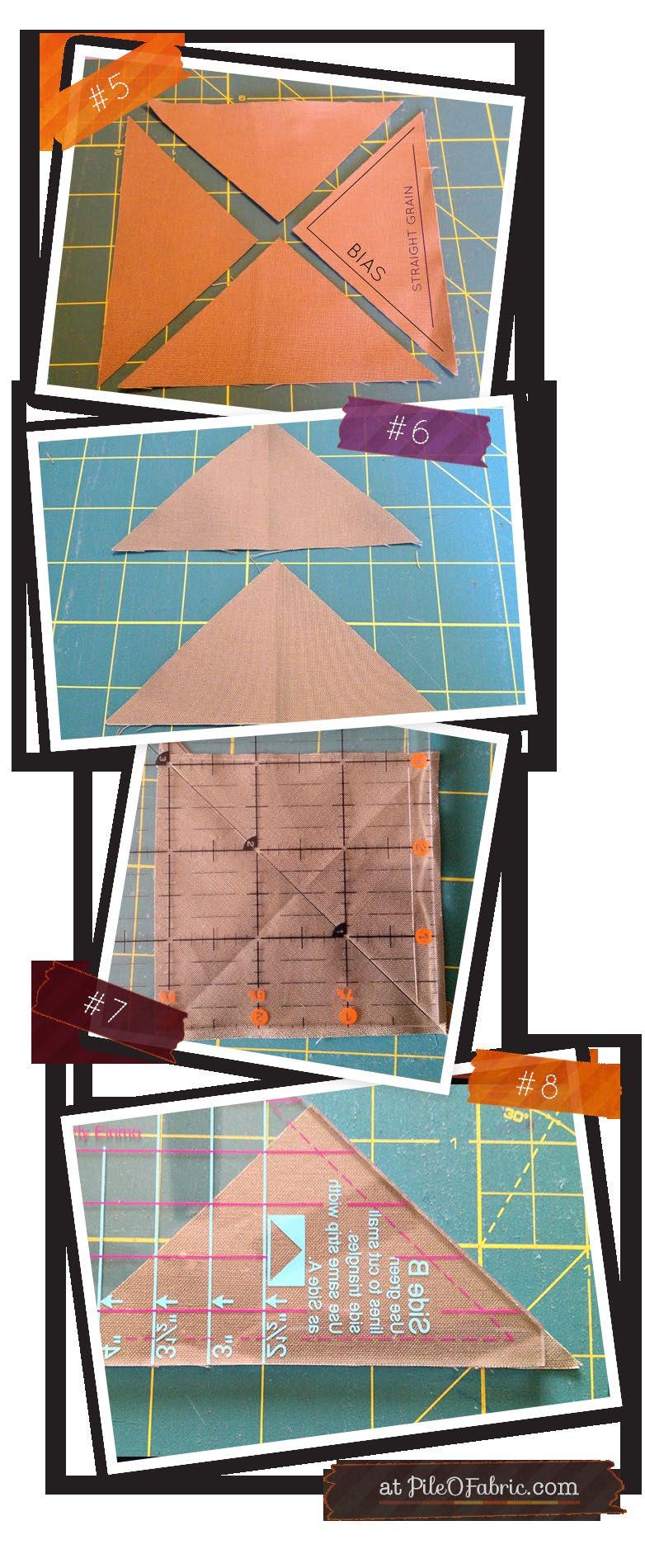 TWO BIAS SIDES Now lets say you take a larger square, and cut it into four quarter square triangles (QST s).