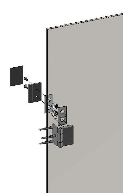 The gap between the door and the inline panel should be approximately 4mm.
