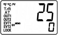 voltage, current input). Control output OFF/Manual control Control output OFF (Approx. 1sec) Auto/Manual control PV/SV display mode (Automatic control) (Approx. 3sec) Output MV indication + + (Approx.