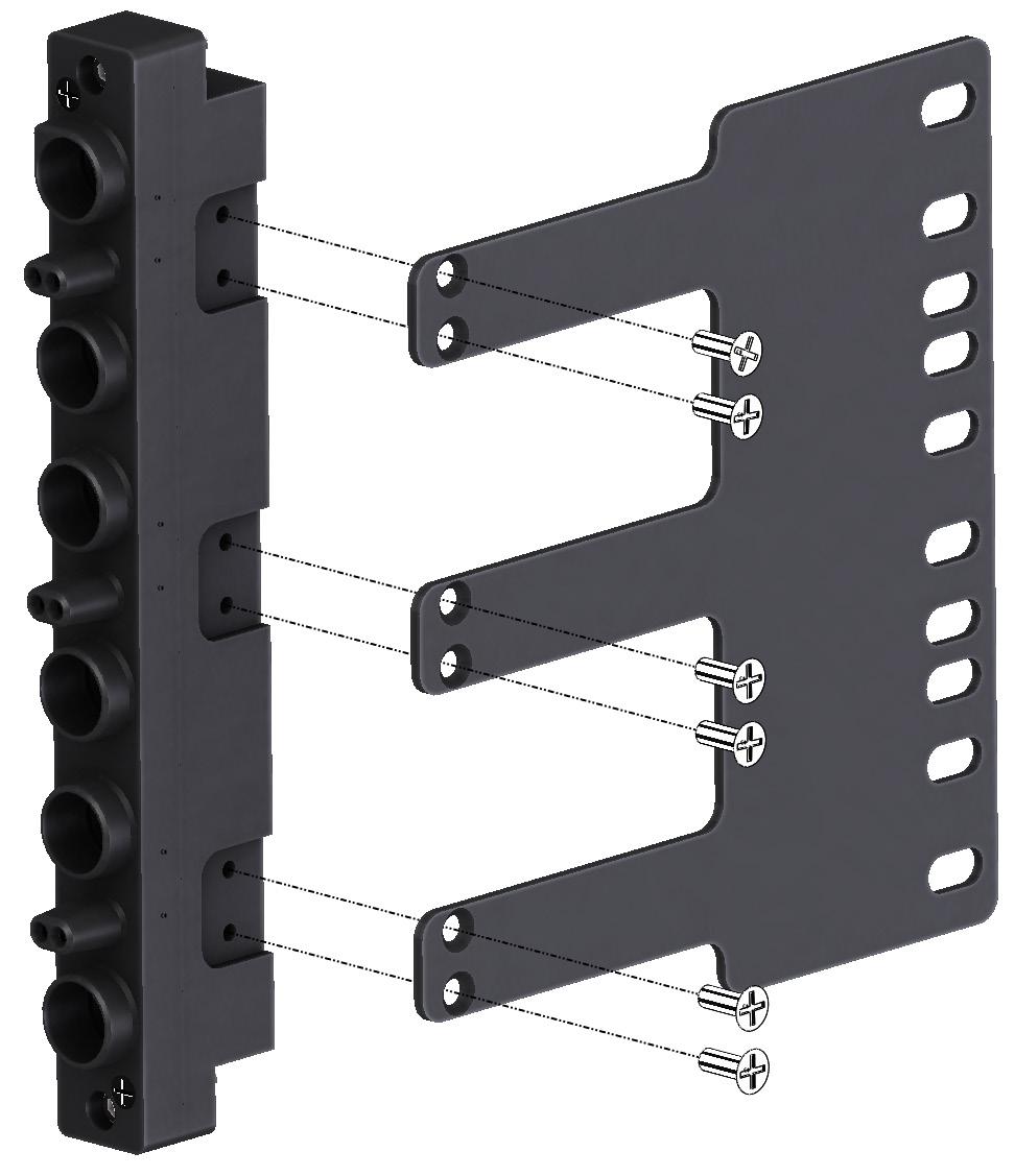 Wires should be restrained with slots in strain relief and be in line with the axis of its contact cavity. Twelve wire ties are included with the strain relief. ASSEMBLY INSTRUCTIONS ICON/I1 1.