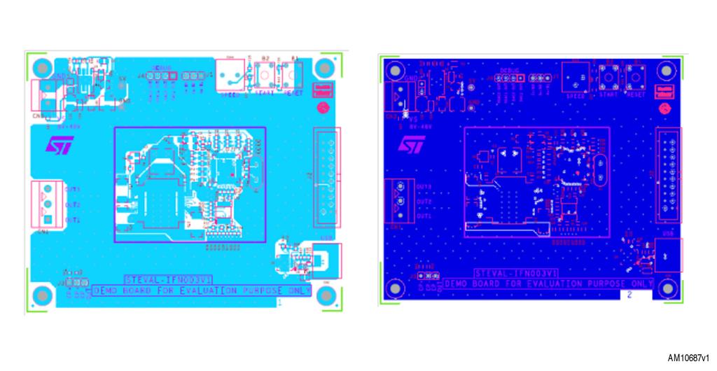 Schematic, layout and bill of material UM1478 Figure 4. STEVAL-IFN003V1 board layout - top and inner 1 layers Figure 5. STEVAL-IFN003V1 board layout - inner 2 and bottom layers Table 2.