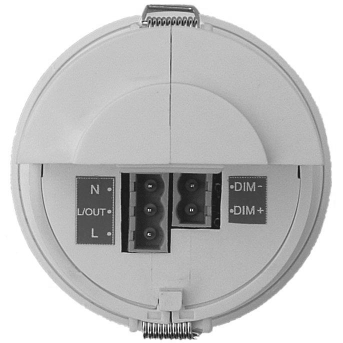 Product Guide EBDHS-AT-DD RF ceiling PIR presence detector DALI / DSI dimming Overview The EBDHS-AT-DD is a passive infrared (PIR) motion sensor combined with two output channels capable of